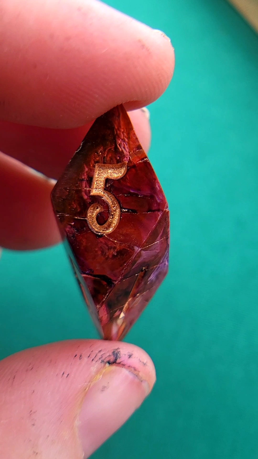 Flowers in Decay ttrpg resin dice set