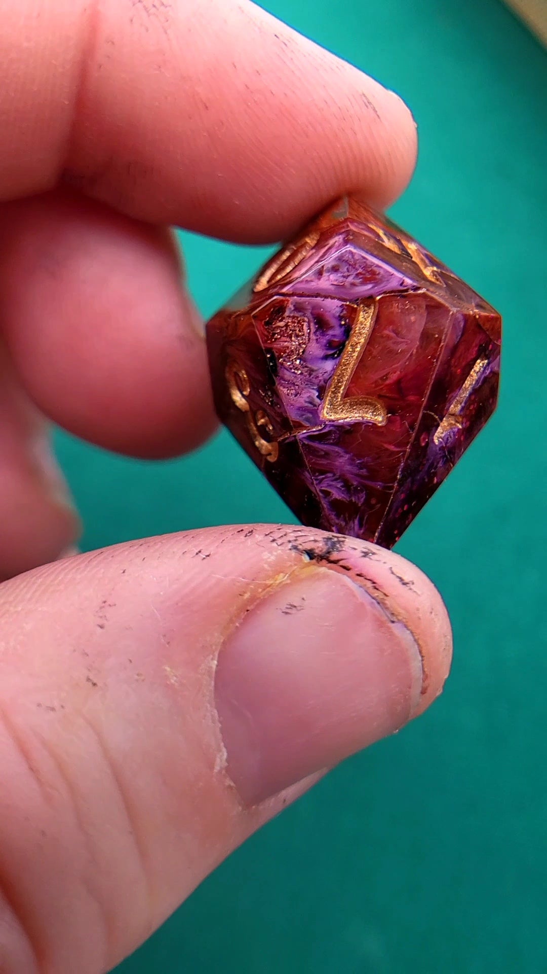 Flowers in Decay ttrpg resin dice set