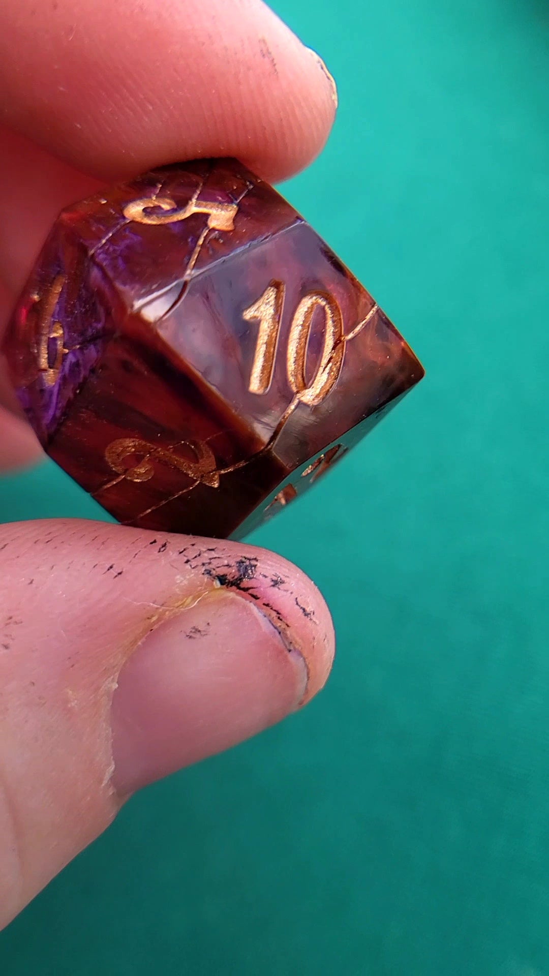 Flowers in Decay ttrpg resin dice set