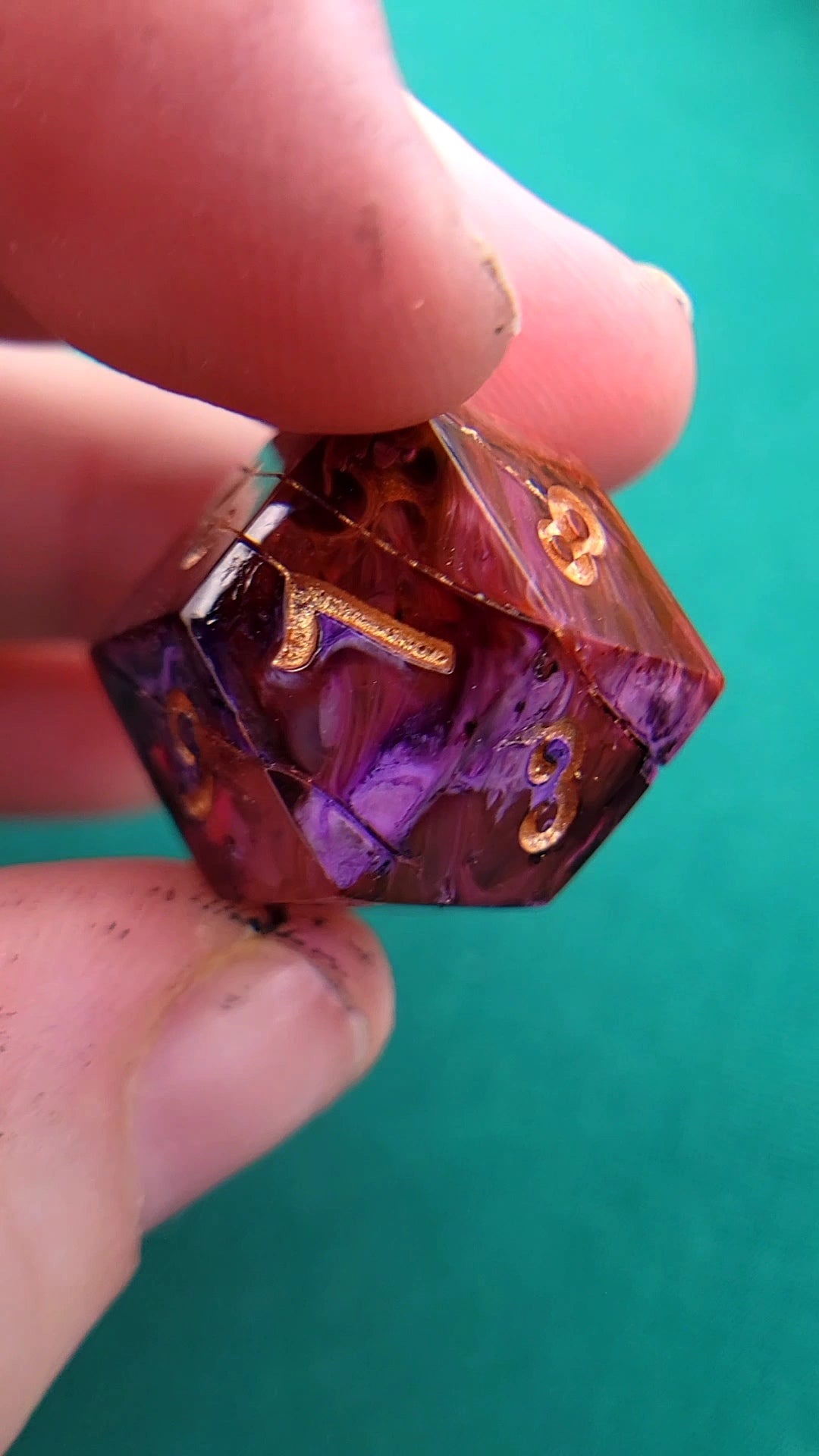 Flowers in Decay ttrpg resin dice set