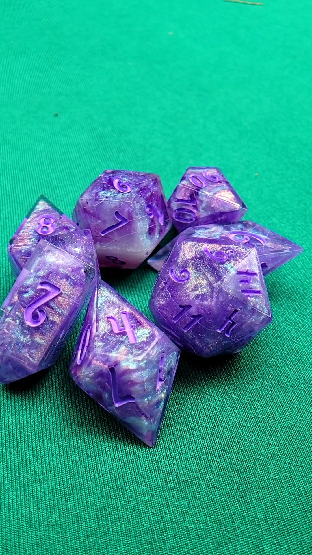 Am I Truly the Last 7 piece resin ttrpg dice set