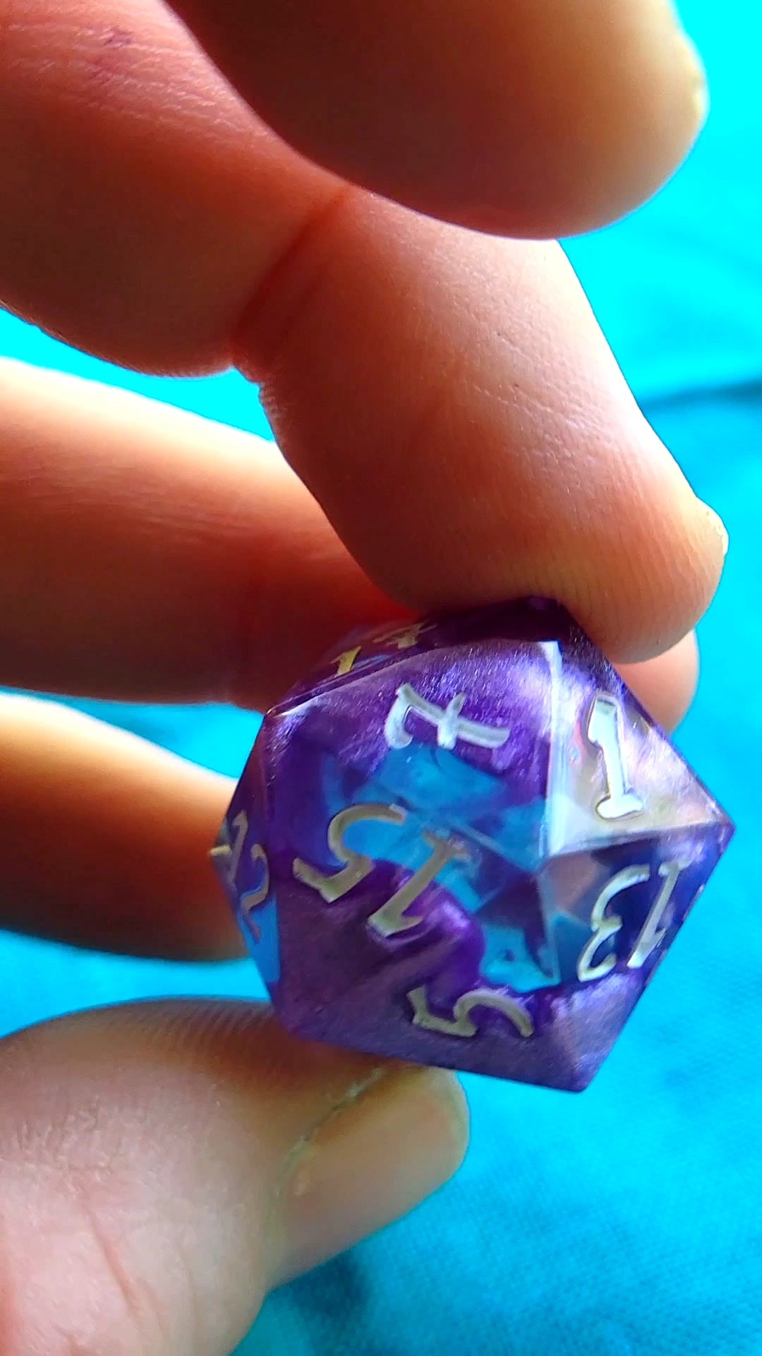 Amethyst Dreams standard sized d20