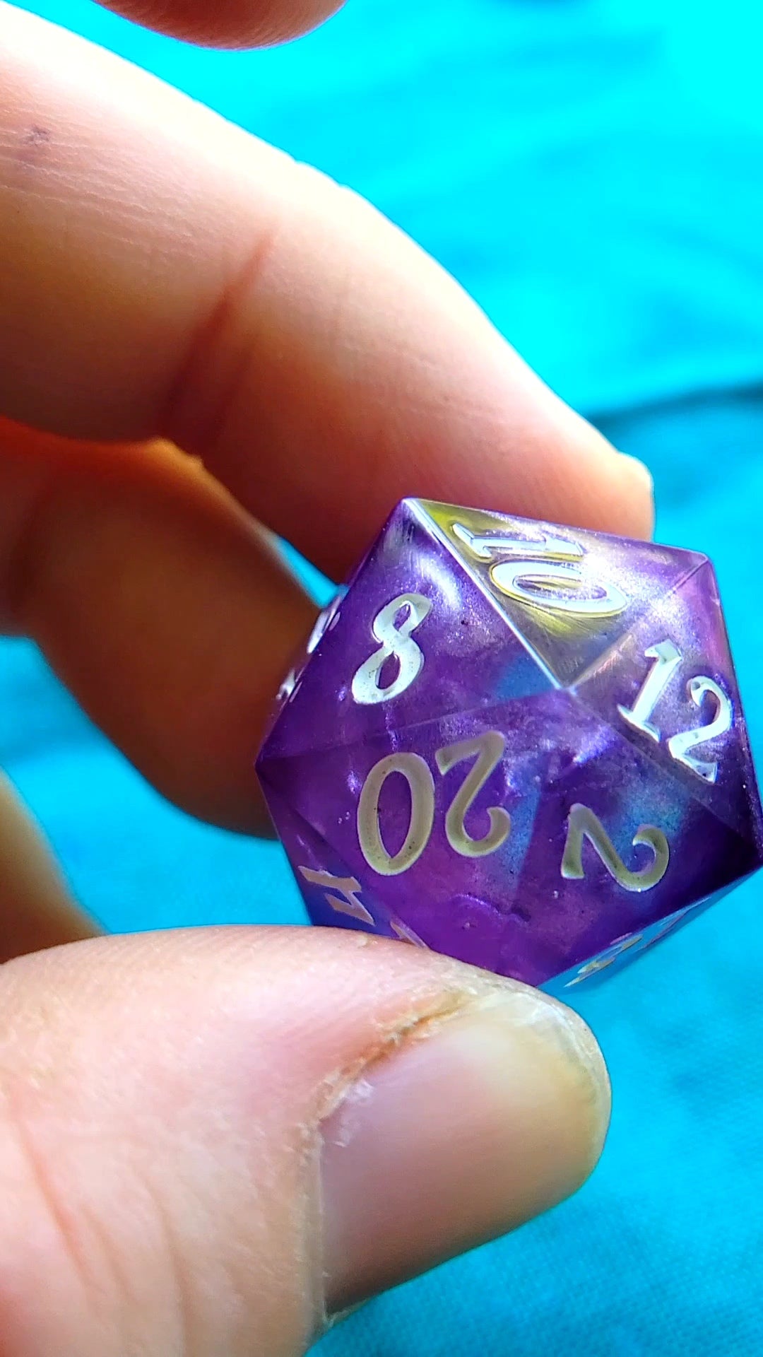 Amethyst Dreams standard sized d20
