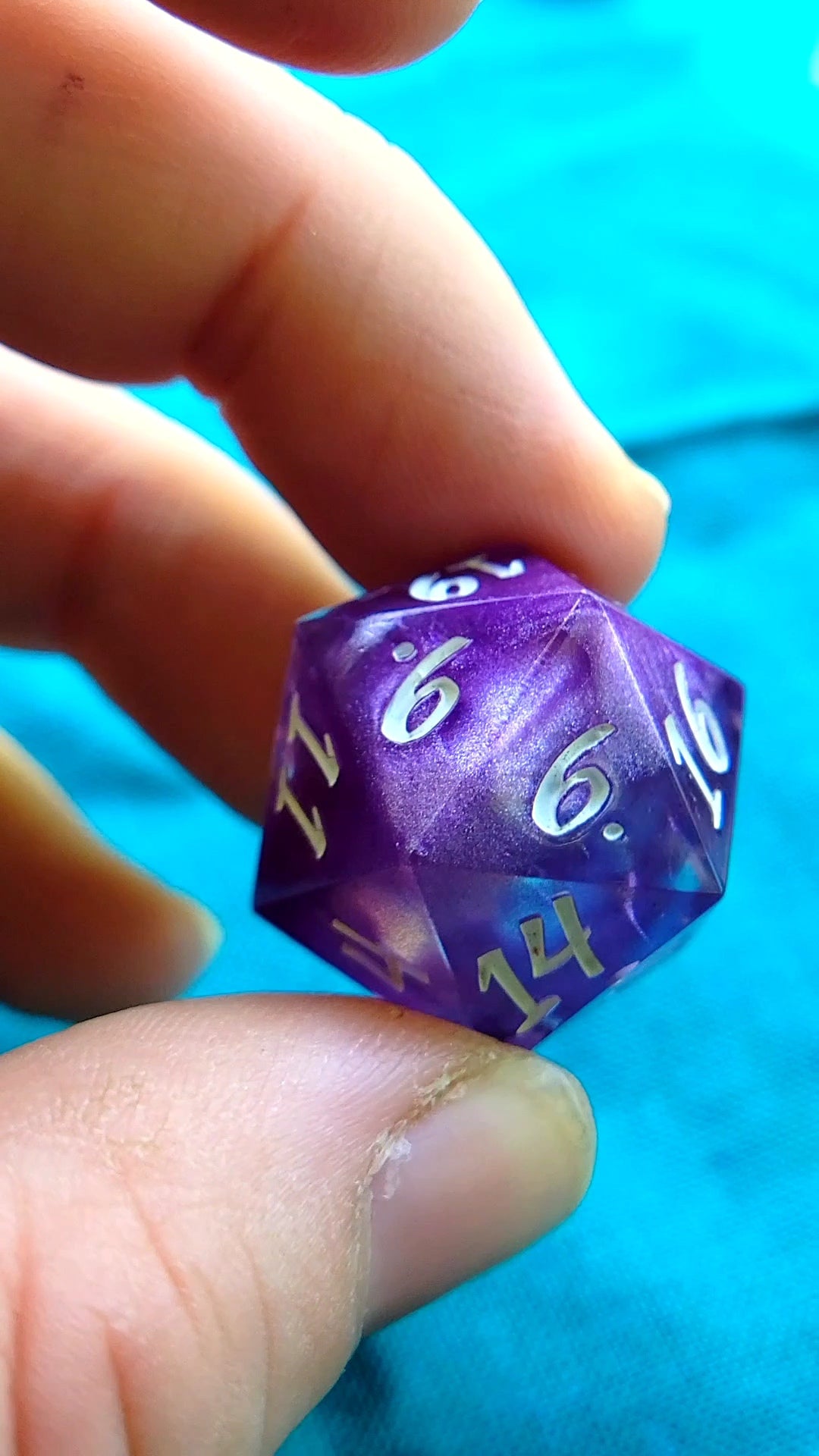 Amethyst Dreams standard sized d20