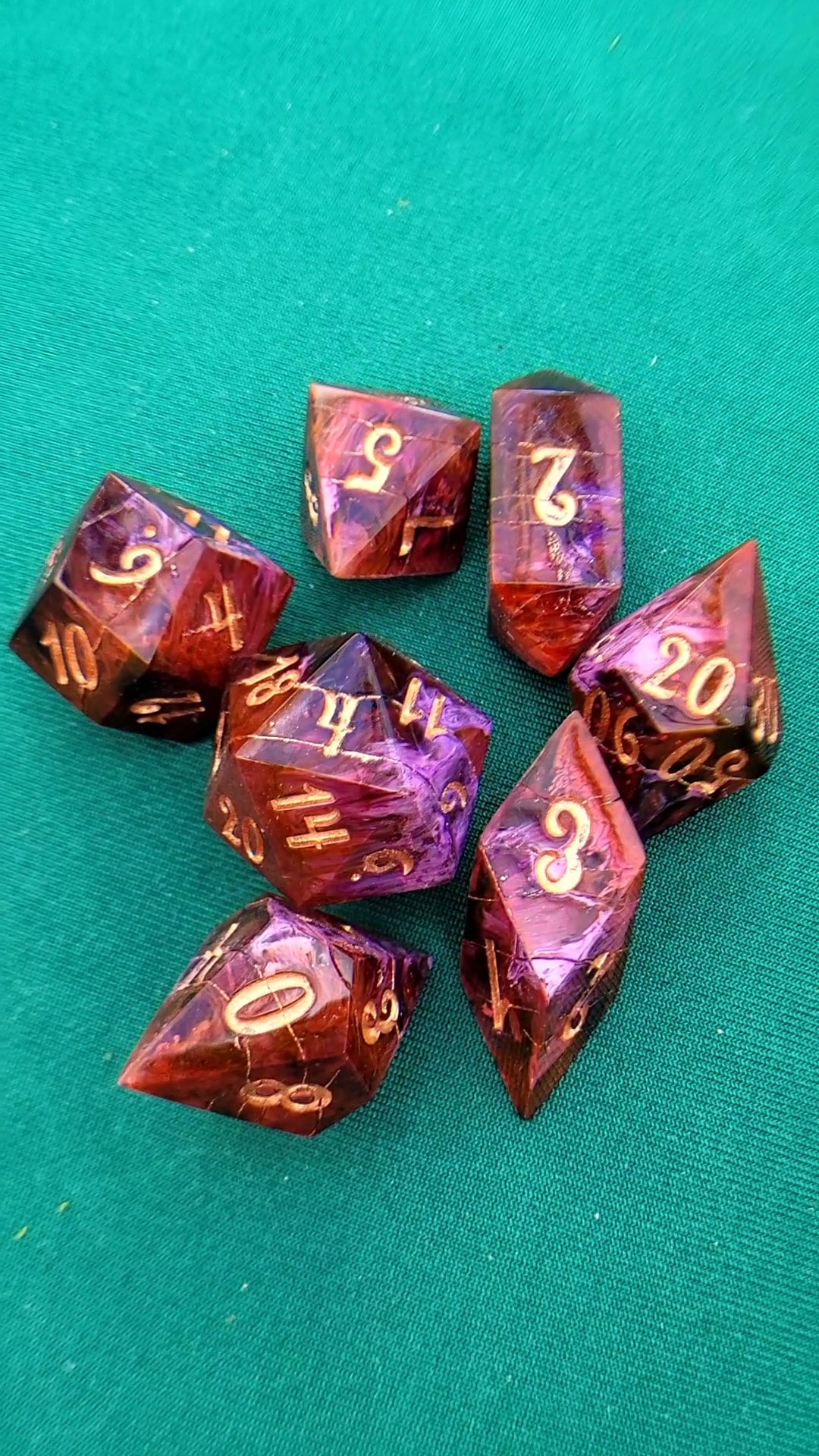 Flowers in Decay ttrpg resin dice set
