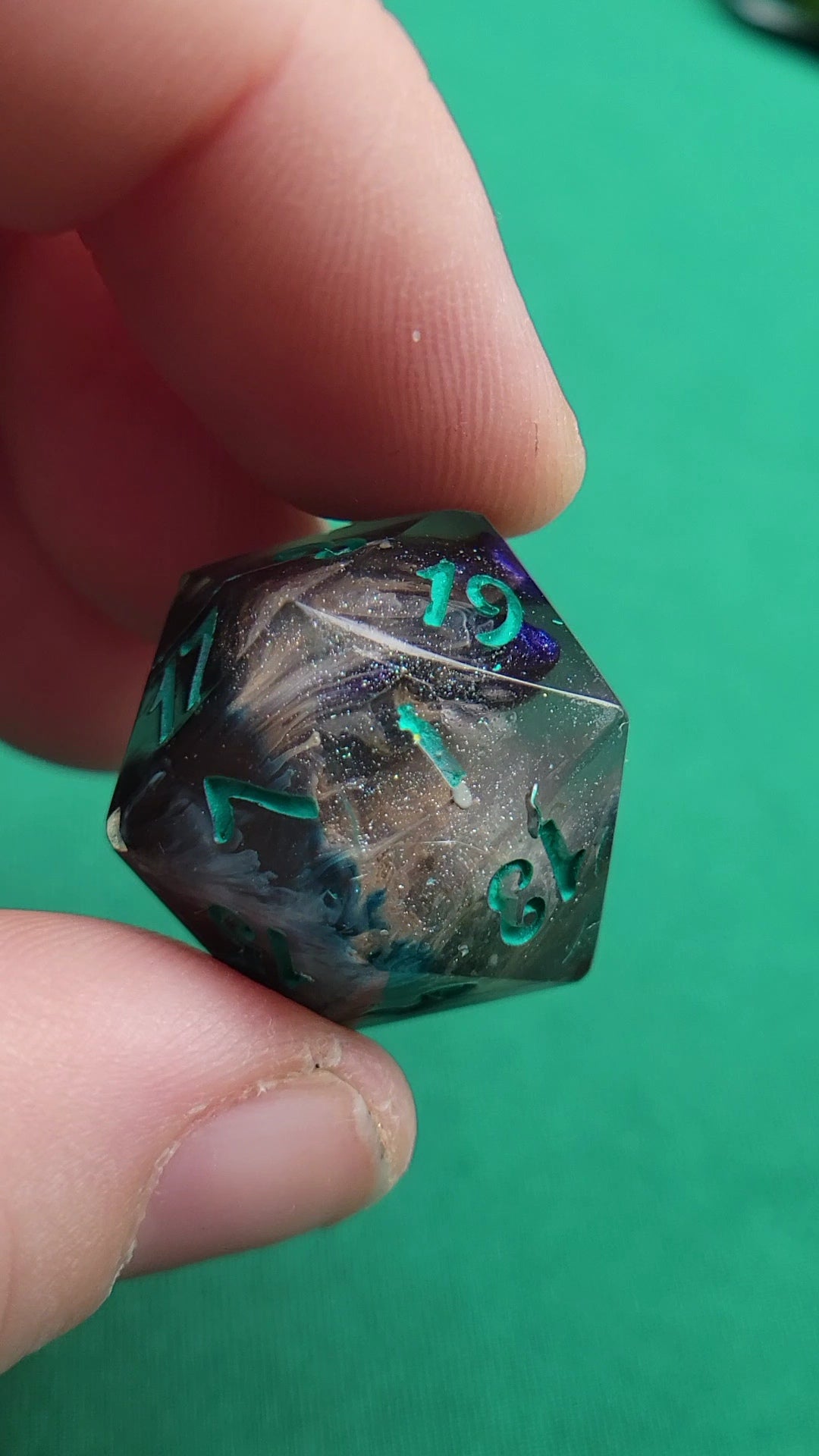 A Spell I Must Never Use 7 piece resin ttrpg dice set