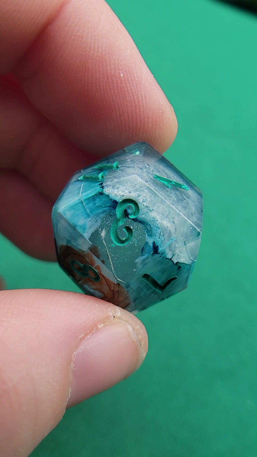 A Spell I Must Never Use 7 piece resin ttrpg dice set