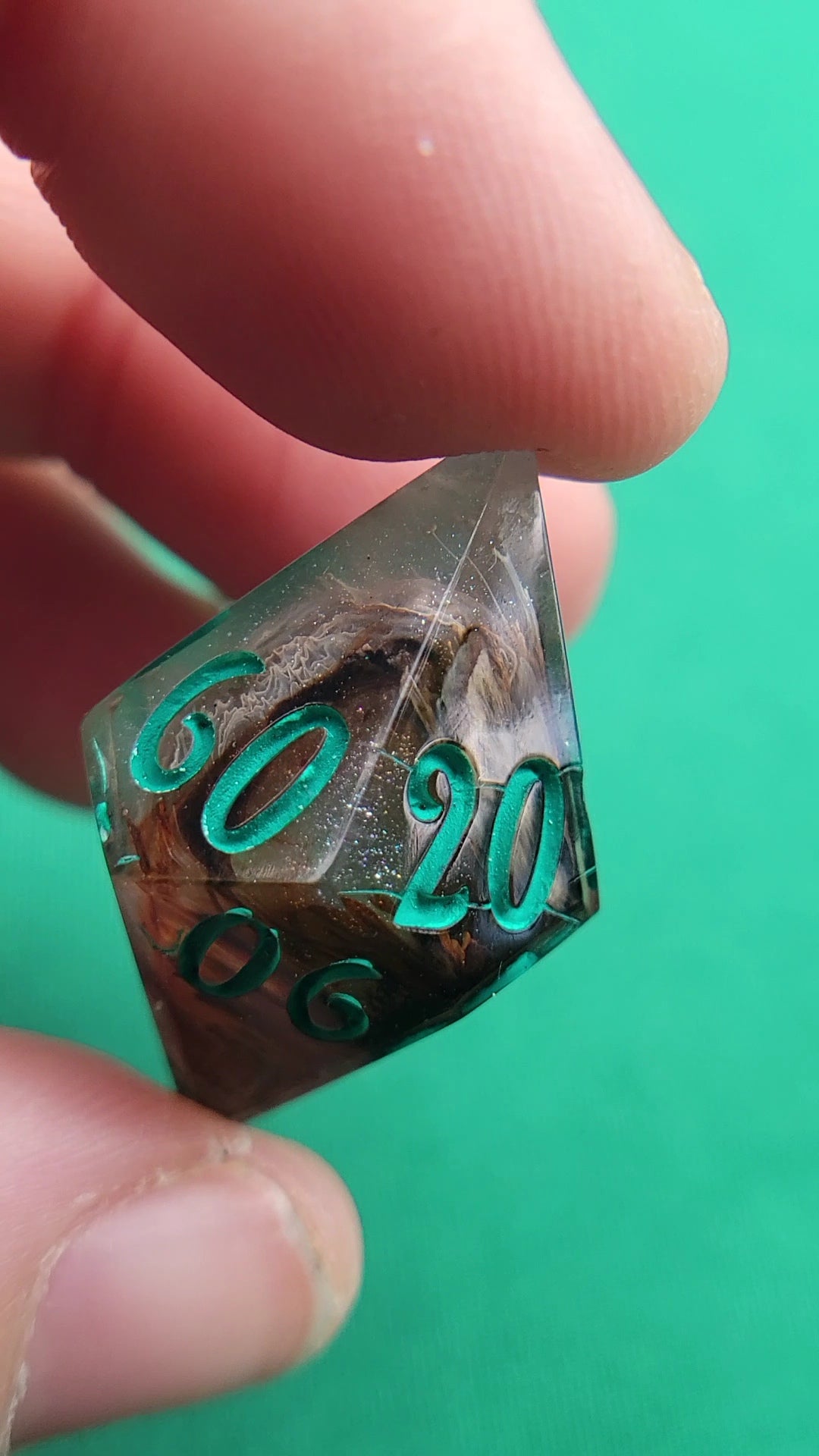 A Spell I Must Never Use 7 piece resin ttrpg dice set